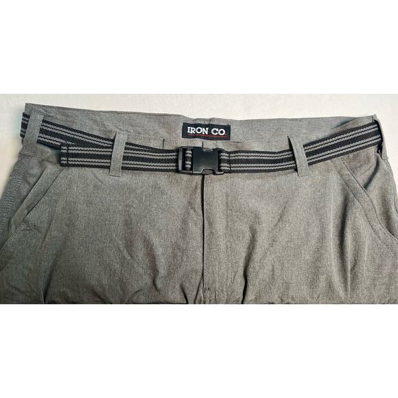 IRON CO Hybrid Cargo Shorts‎ Mens 40 Gray 4 Way Stretch 11 inch Inseam - Picture 7 of 12